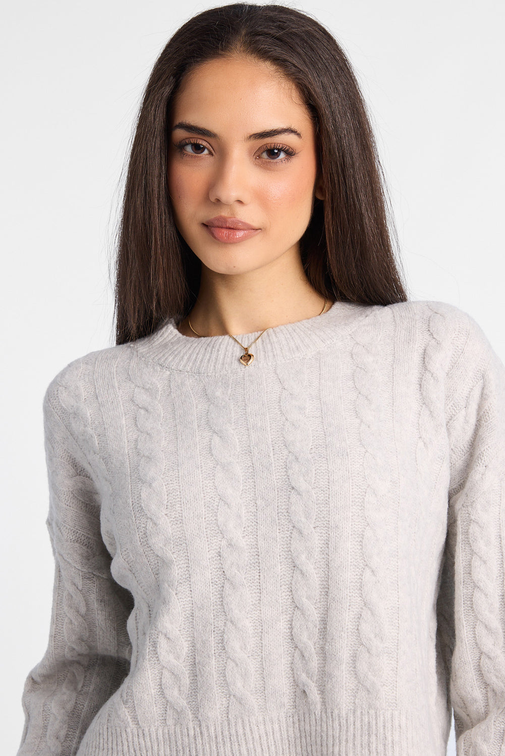 AERO Cable Knit Crewneck Sweater AERO Cable Knit Crewneck Sweater