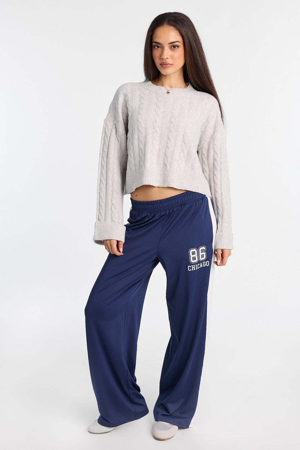AERO Cable Knit Crewneck Sweater AERO Cable Knit Crewneck Sweater