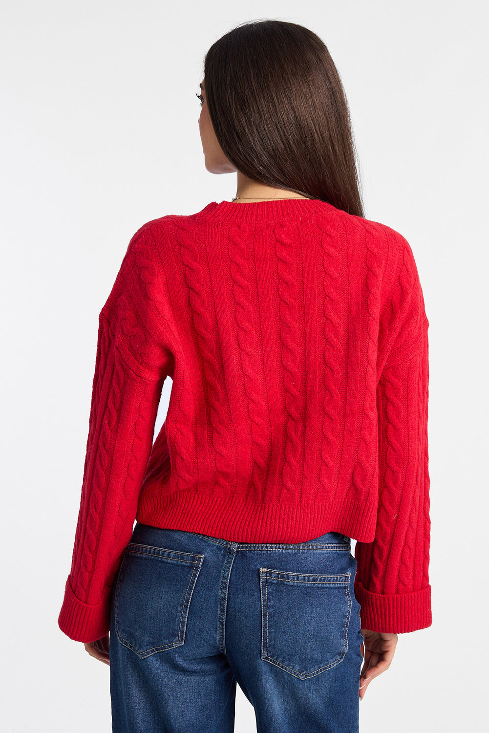 AERO Cable Knit Crewneck Sweater AERO Cable Knit Crewneck Sweater