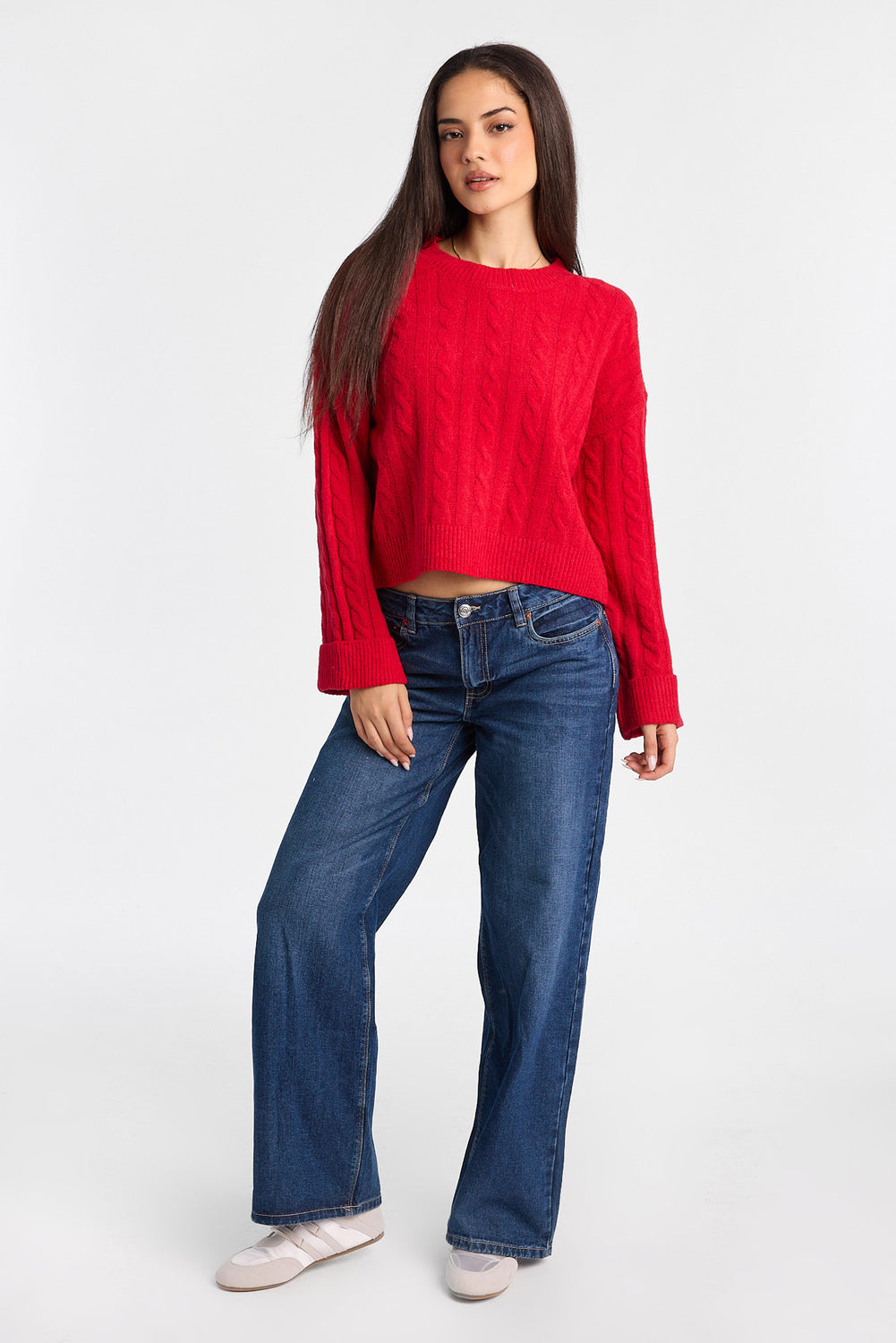 AERO Cable Knit Crewneck Sweater AERO Cable Knit Crewneck Sweater