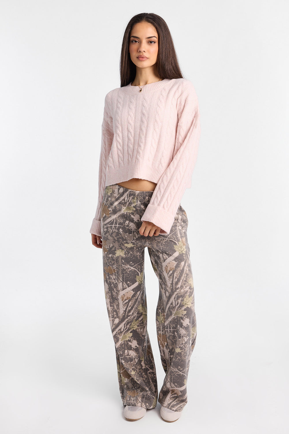 AERO Cable Knit Crewneck Sweater AERO Cable Knit Crewneck Sweater