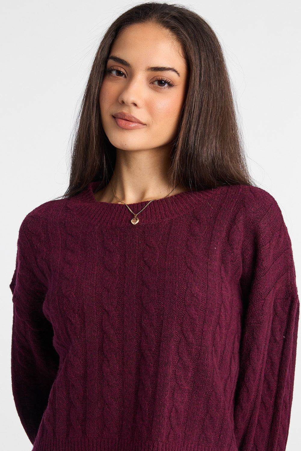 AERO Cable Knit Crewneck Sweater AERO Cable Knit Crewneck Sweater