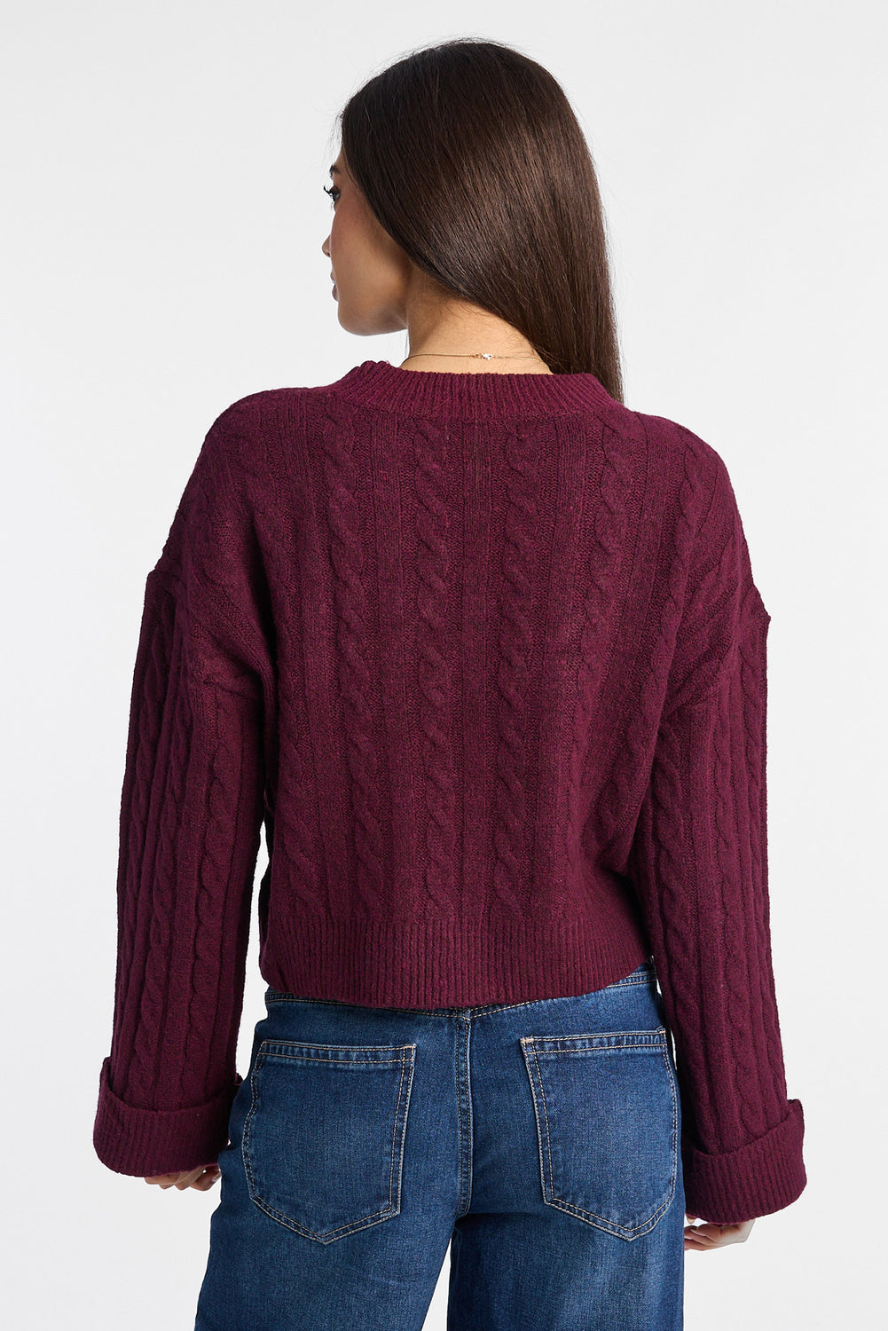 AERO Cable Knit Crewneck Sweater AERO Cable Knit Crewneck Sweater