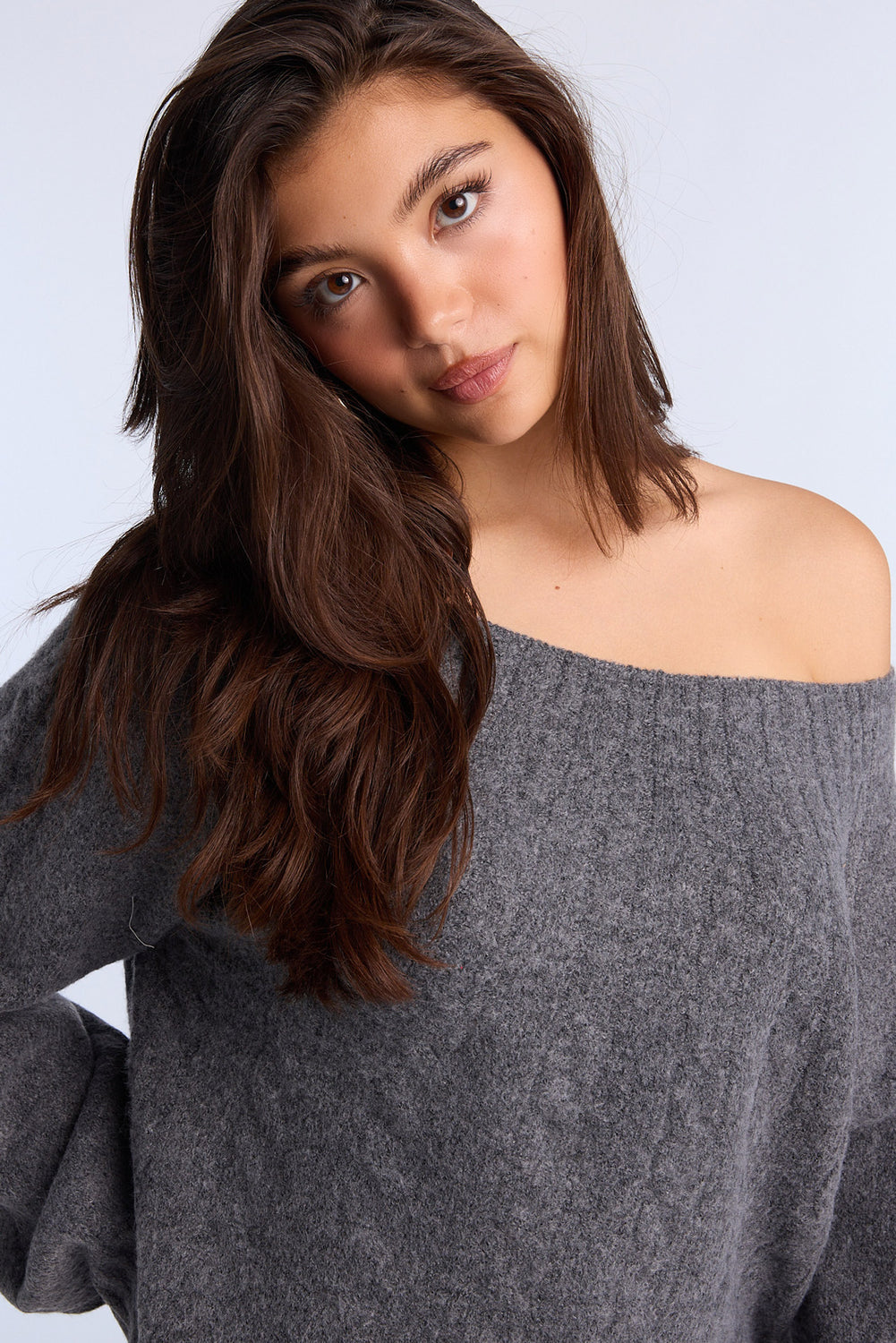 AERO Cable Knit Slash Neck Sweater AERO Cable Knit Slash Neck Sweater