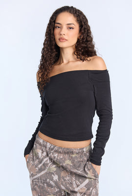AERO Off-Shoulder Long Sleeve Top