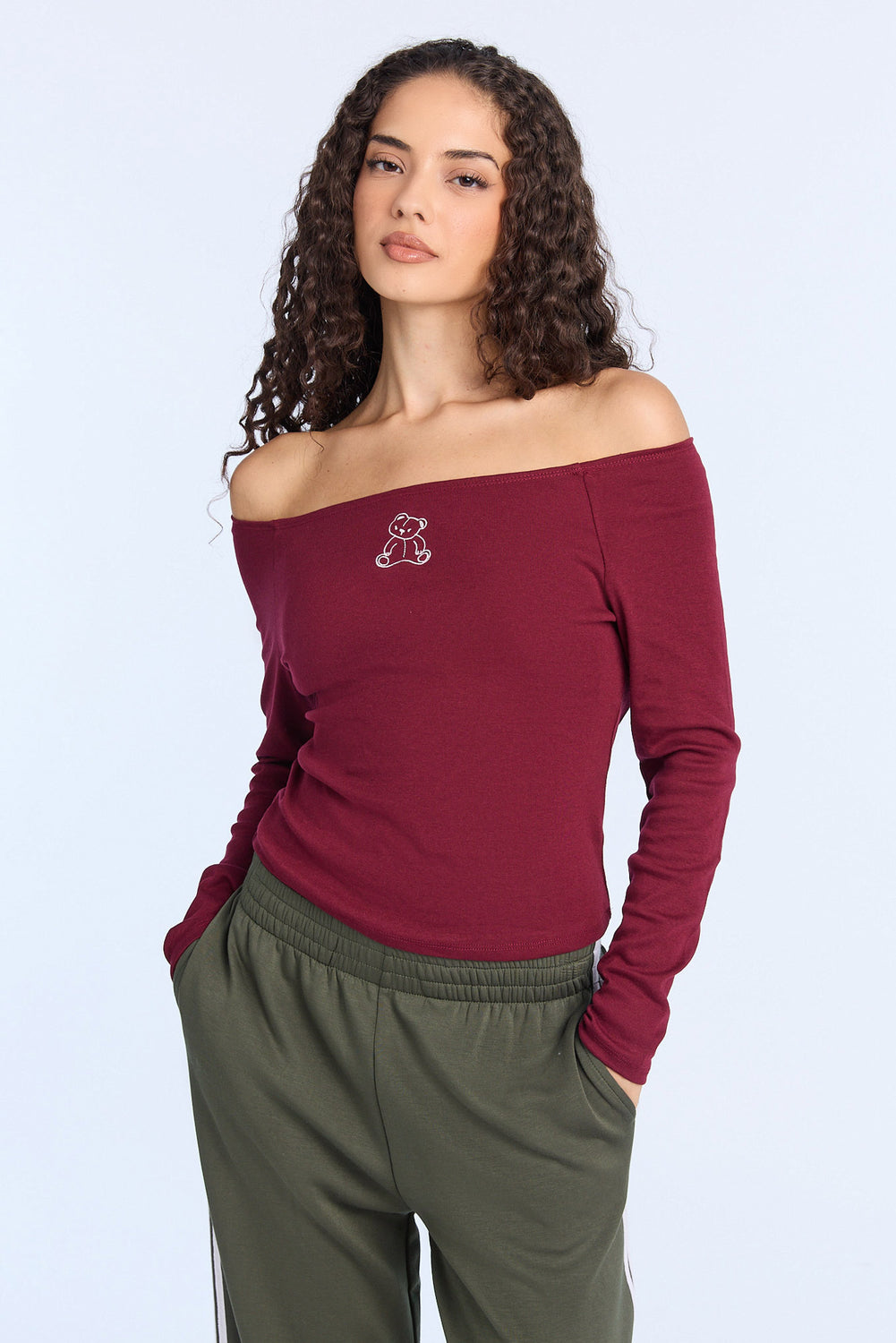 AERO Off-Shoulder Long Sleeve Top AERO Off-Shoulder Long Sleeve Top