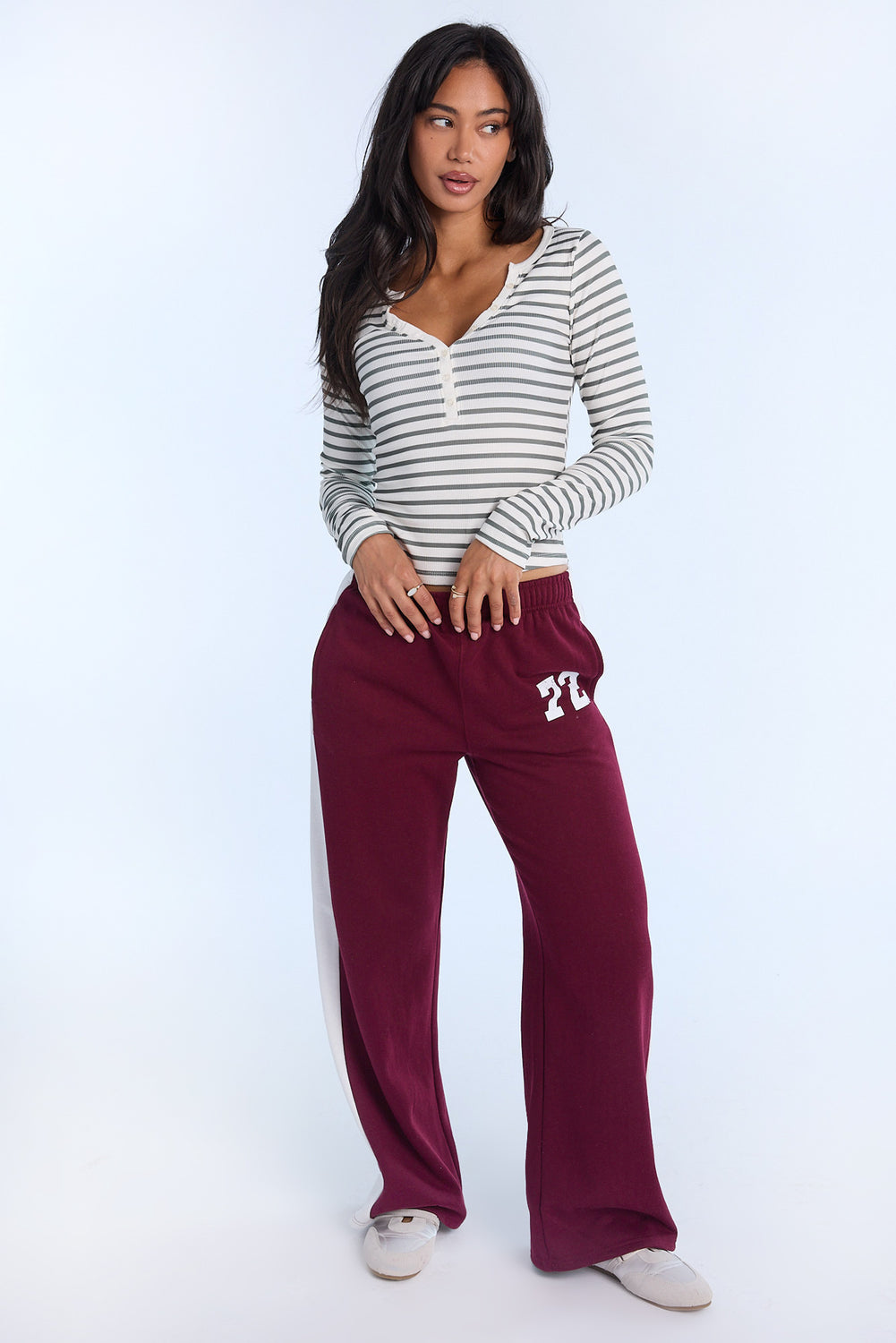 AERO Long Sleeve Henley Top AERO Long Sleeve Henley Top