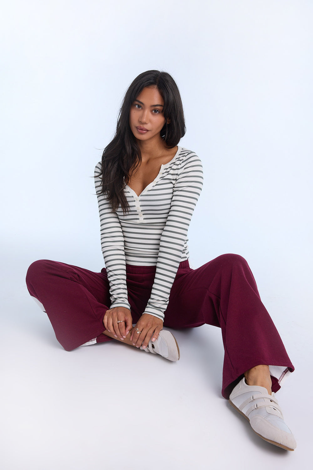 AERO Long Sleeve Henley Top AERO Long Sleeve Henley Top