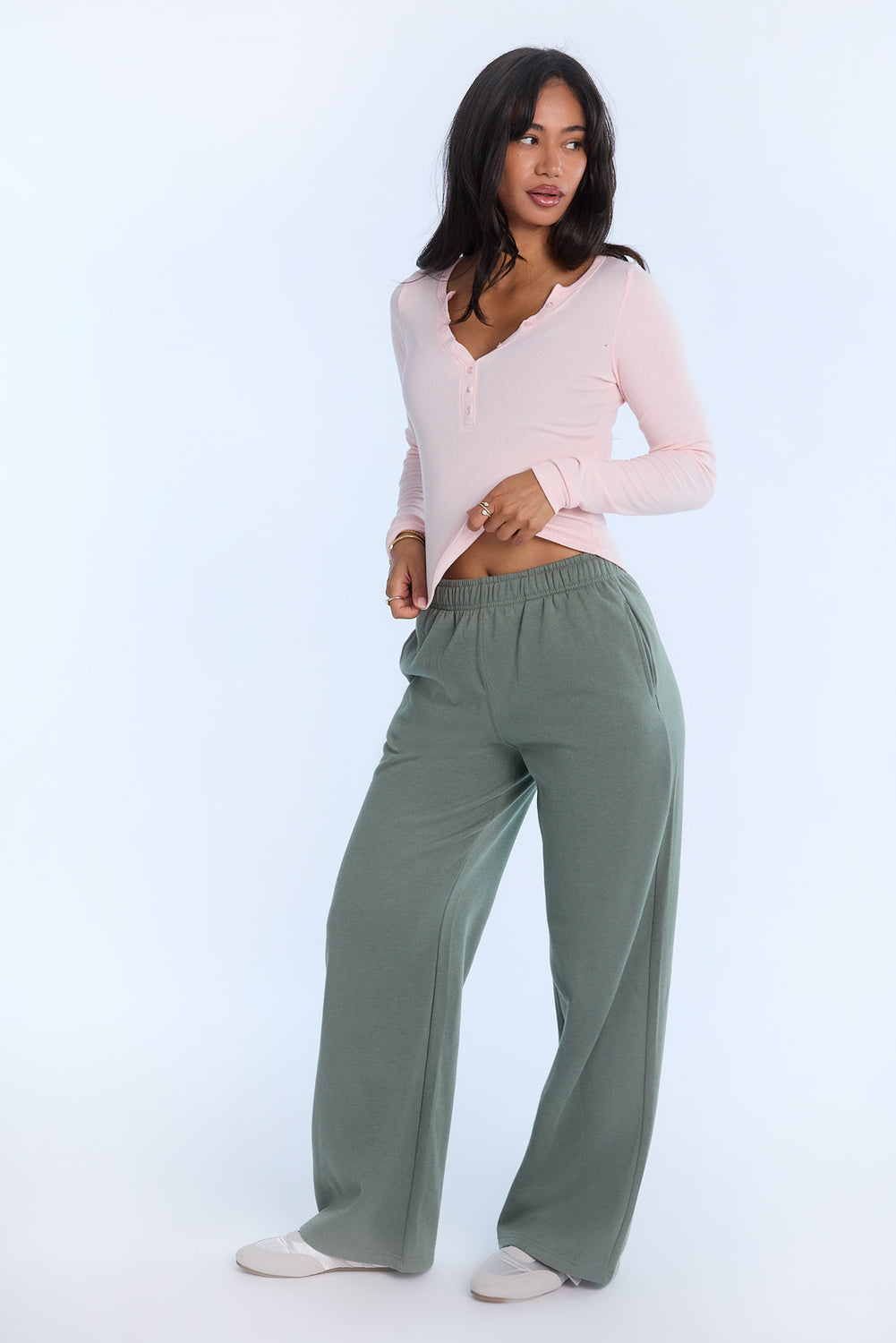 AERO Long Sleeve Henley Top AERO Long Sleeve Henley Top