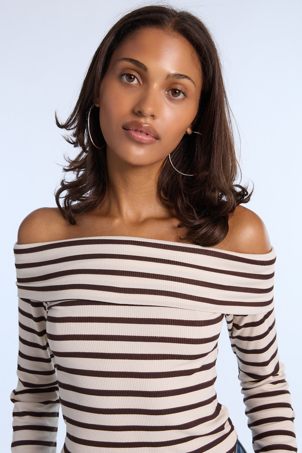 AERO Fold-Over Off-Shoulder Long Sleeve Top AERO Fold-Over Off-Shoulder Long Sleeve Top