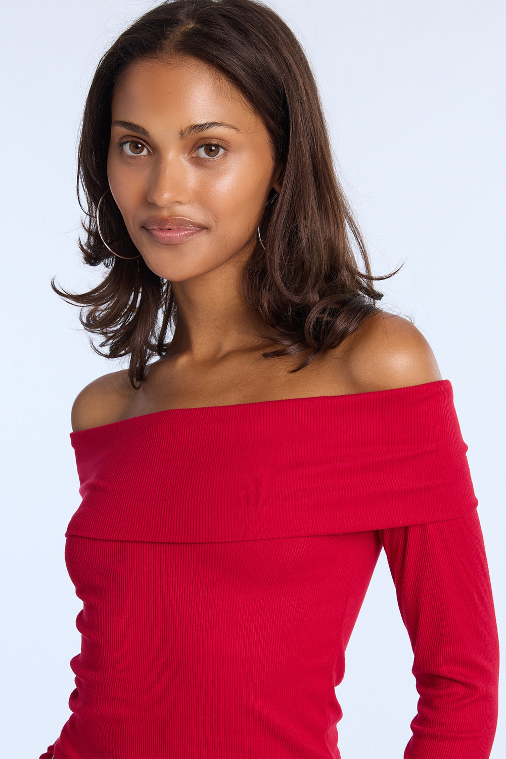 AERO Fold-Over Off-Shoulder Long Sleeve Top AERO Fold-Over Off-Shoulder Long Sleeve Top