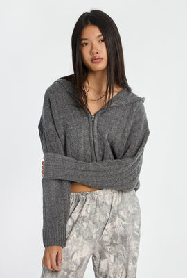 AERO Cable Knit Zip-Up Hoodie