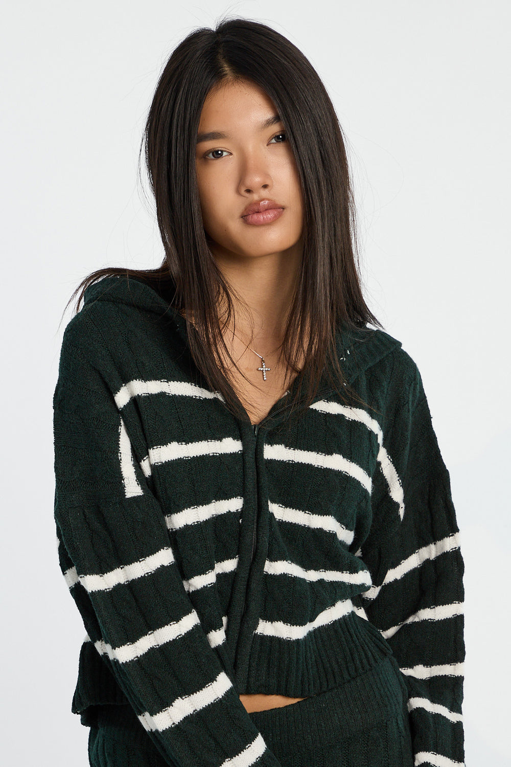 AERO Cable Knit Zip-Up Hoodie AERO Cable Knit Zip-Up Hoodie