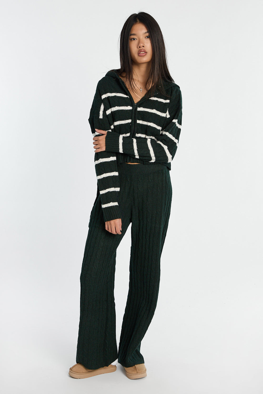 AERO Cable Knit Zip-Up Hoodie AERO Cable Knit Zip-Up Hoodie