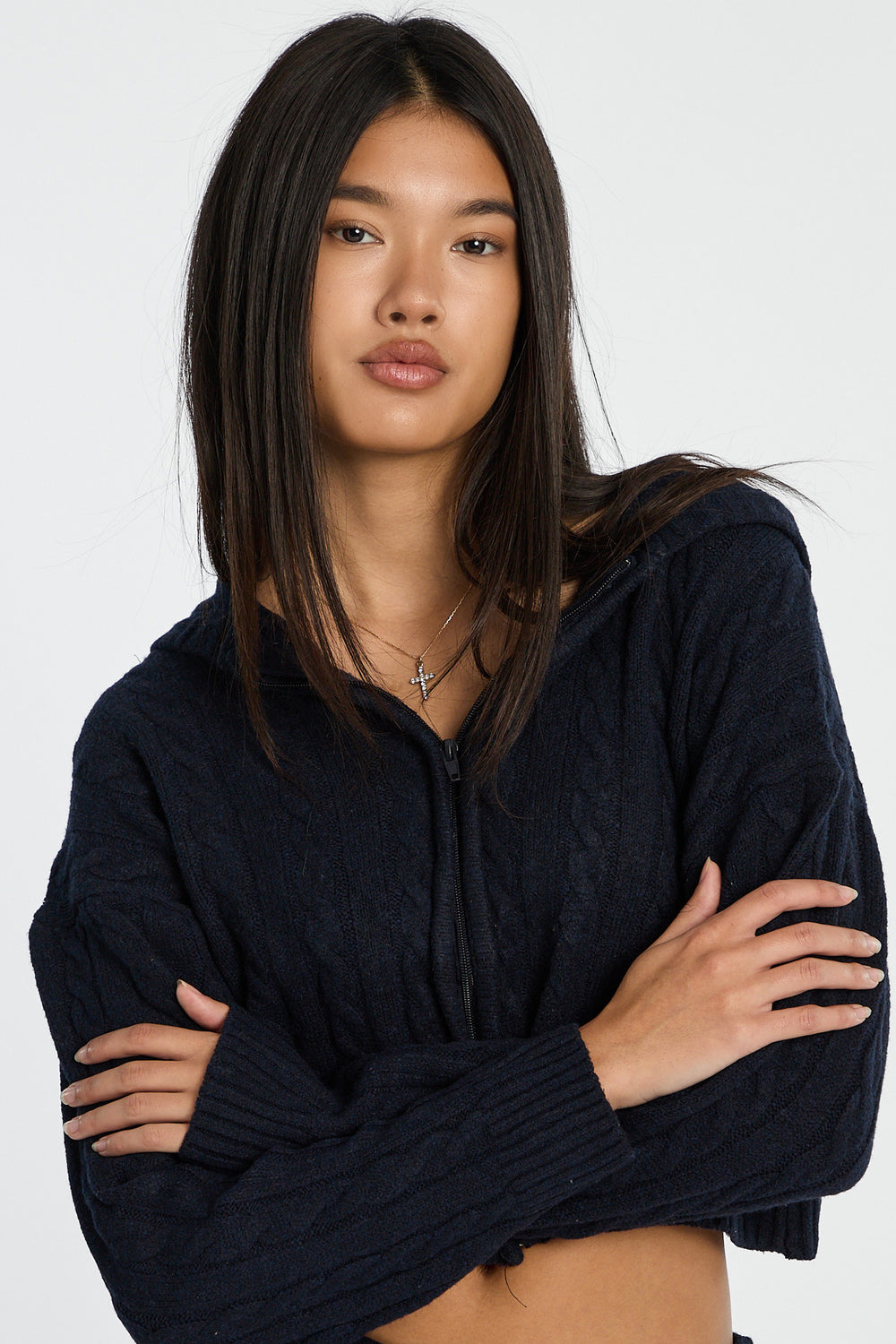 AERO Cable Knit Zip-Up Hoodie AERO Cable Knit Zip-Up Hoodie