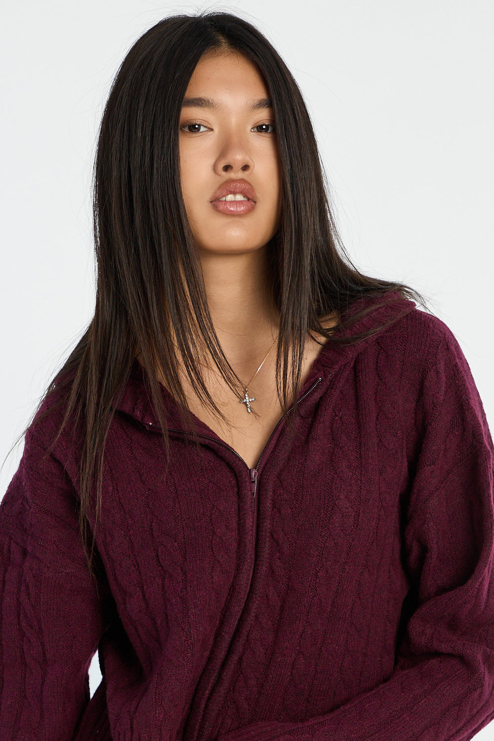 AERO Cable Knit Zip-Up Hoodie AERO Cable Knit Zip-Up Hoodie