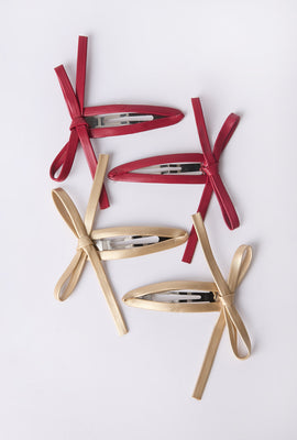 Barrettes à cheveux avec noeud - paquet de 4