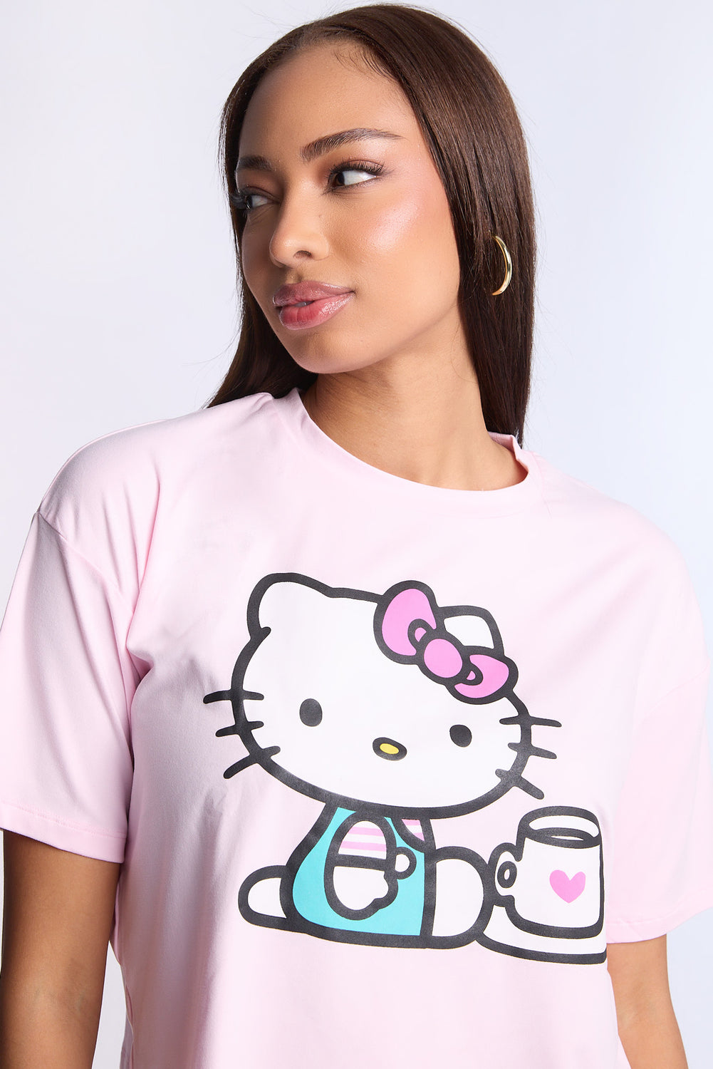 Hello Kitty Coffee 2-Piece Pajama Tee & Short Set Hello Kitty Coffee 2-Piece Pajama Tee & Short Set