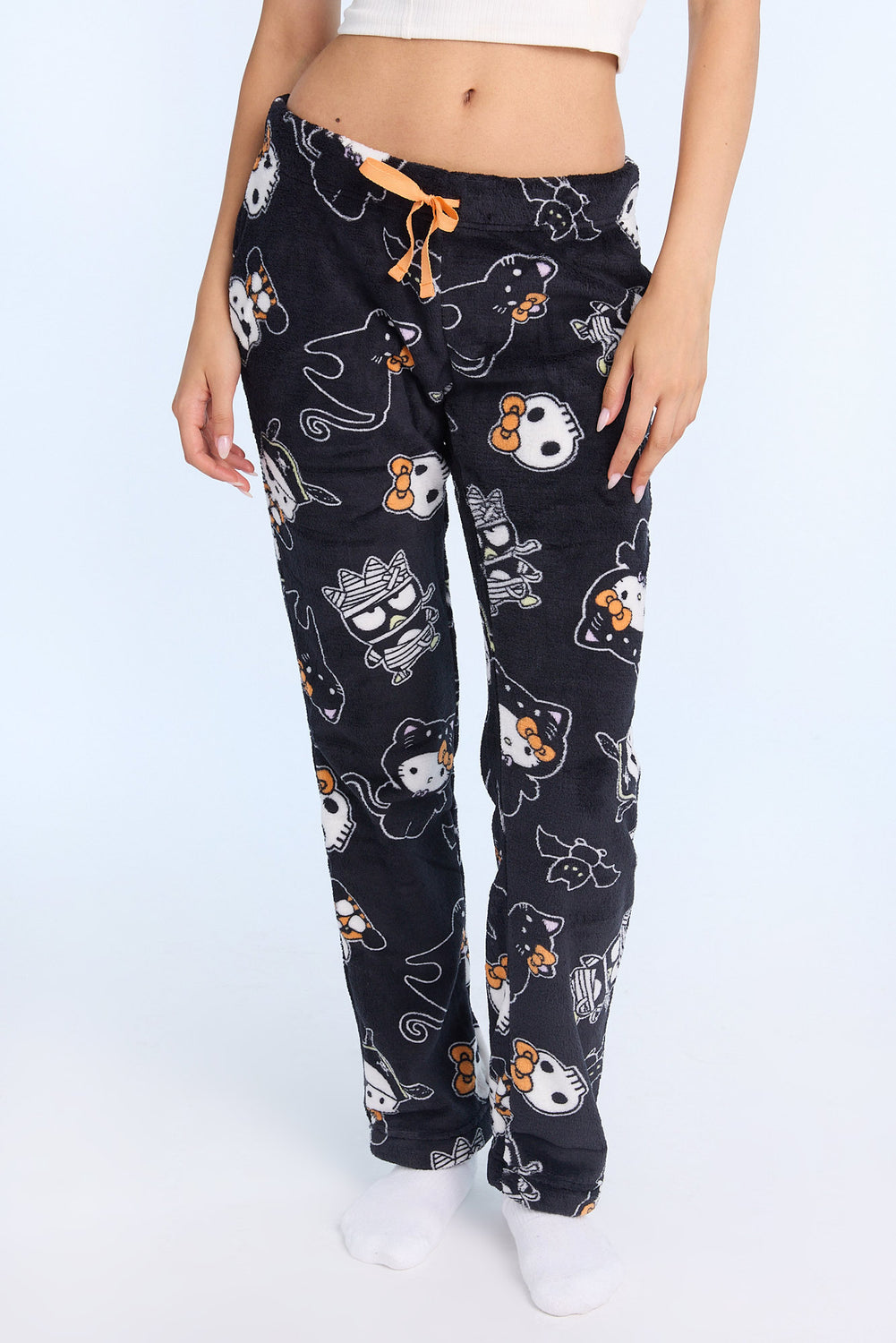 Pantalon de pyjama en peluche Hello Kitty d'Halloween Pantalon de pyjama en peluche Hello Kitty d'Halloween
