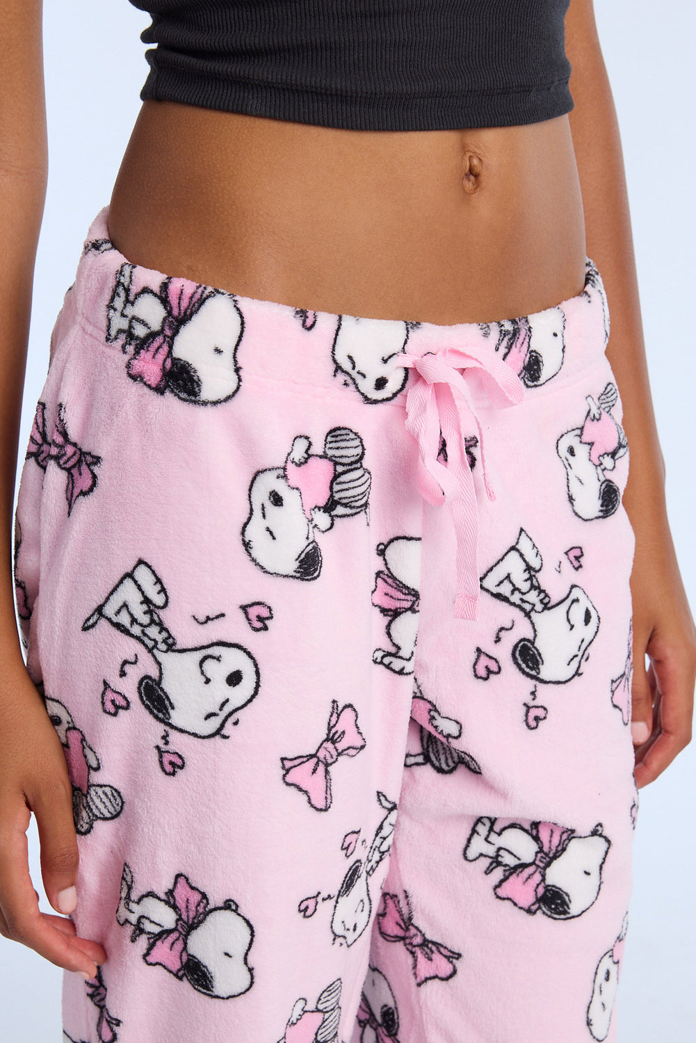 Pantalon de pyjama en peluche coeurs Snoopy Pantalon de pyjama en peluche coeurs Snoopy