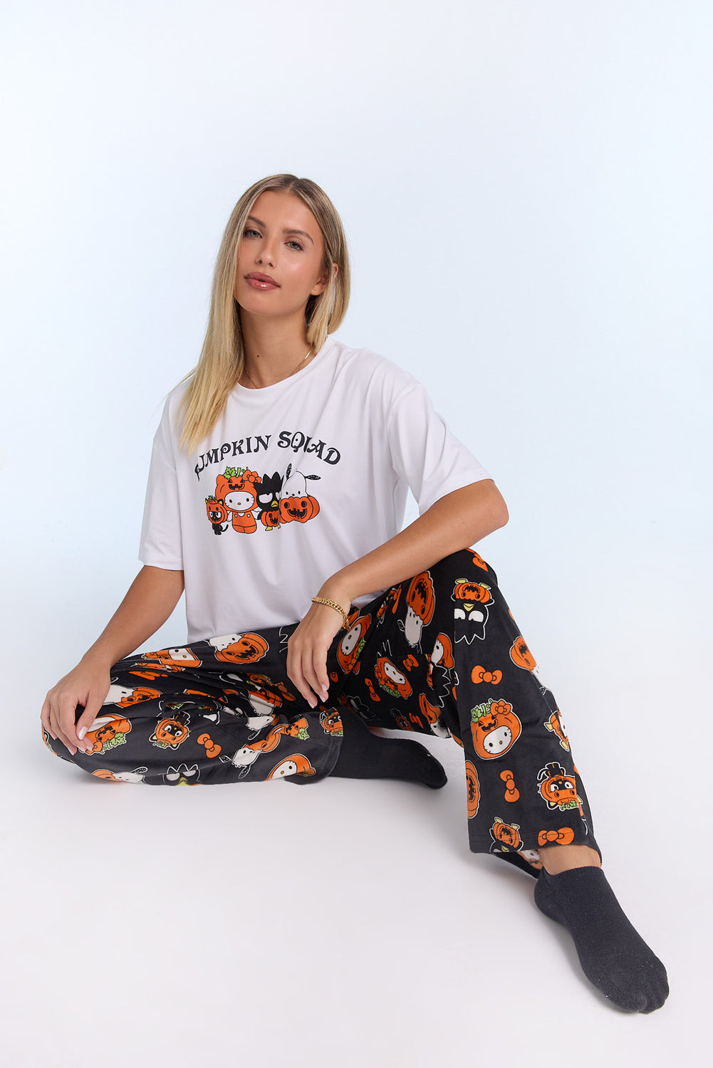 Ensemble de pyjama 2 pièces Hello Kitty Pumpkin Squad Ensemble de pyjama 2 pièces Hello Kitty Pumpkin Squad