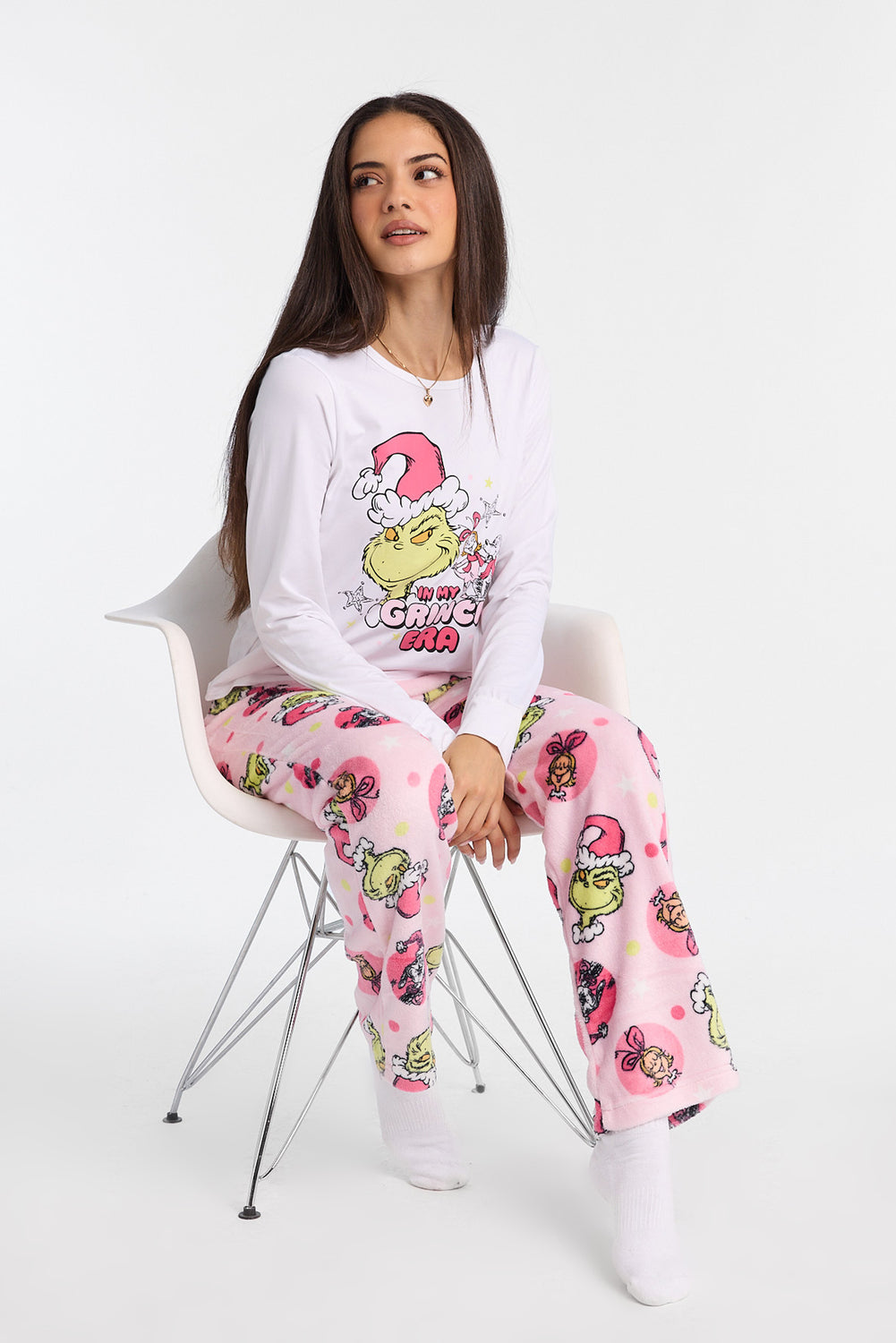 Ensemble de pyjama 2 pièces imprimé The Grinch Era Ensemble de pyjama 2 pièces imprimé The Grinch Era