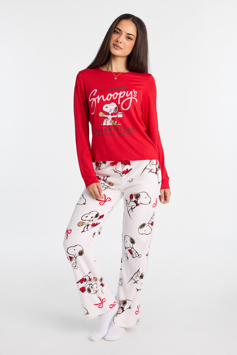 Ensemble de pyjama 2 pièces imprimé Snoopy Ensemble de pyjama 2 pièces imprimé Snoopy