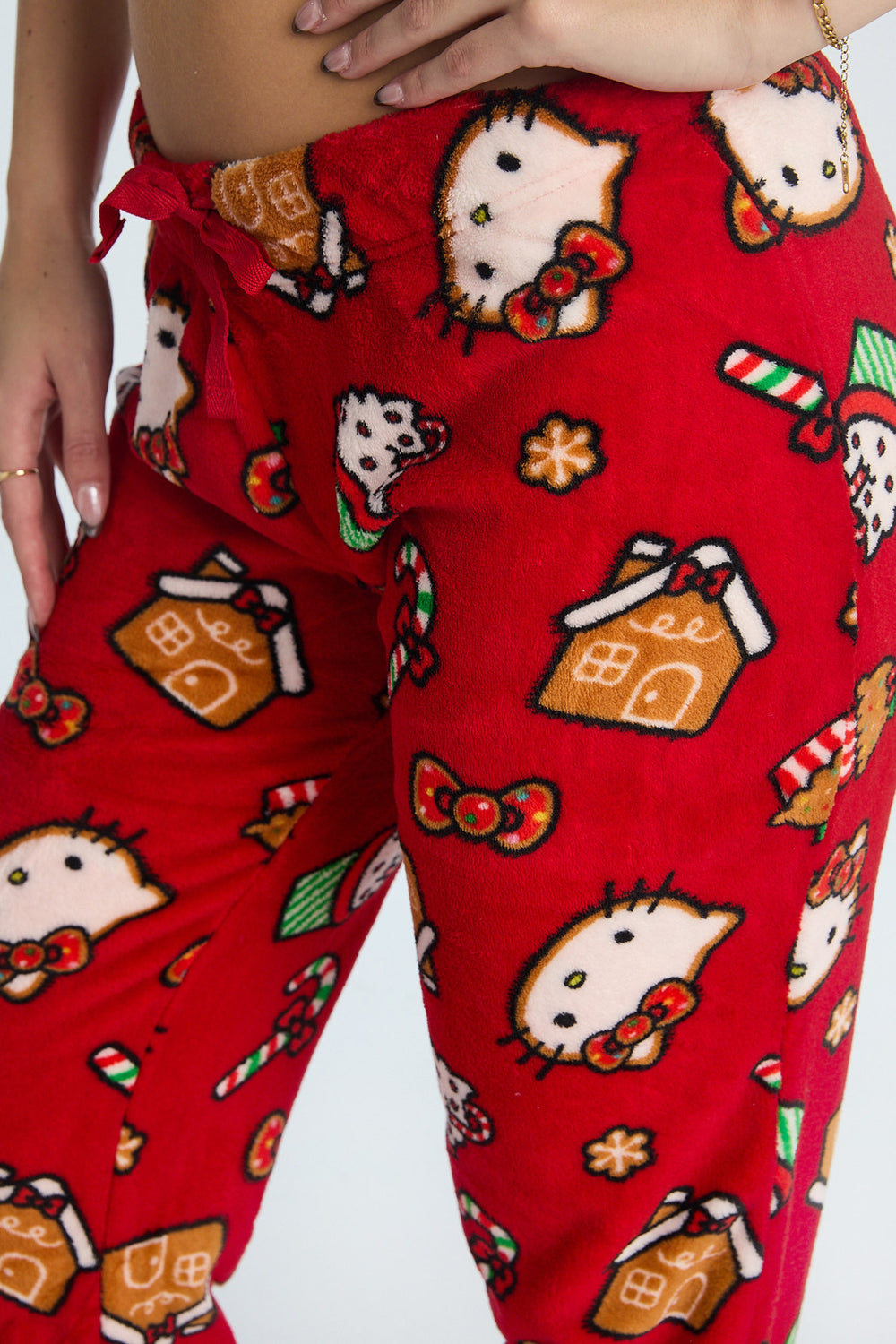 Hello Kitty Candy Cane Plush Pajama Pant Hello Kitty Candy Cane Plush Pajama Pant