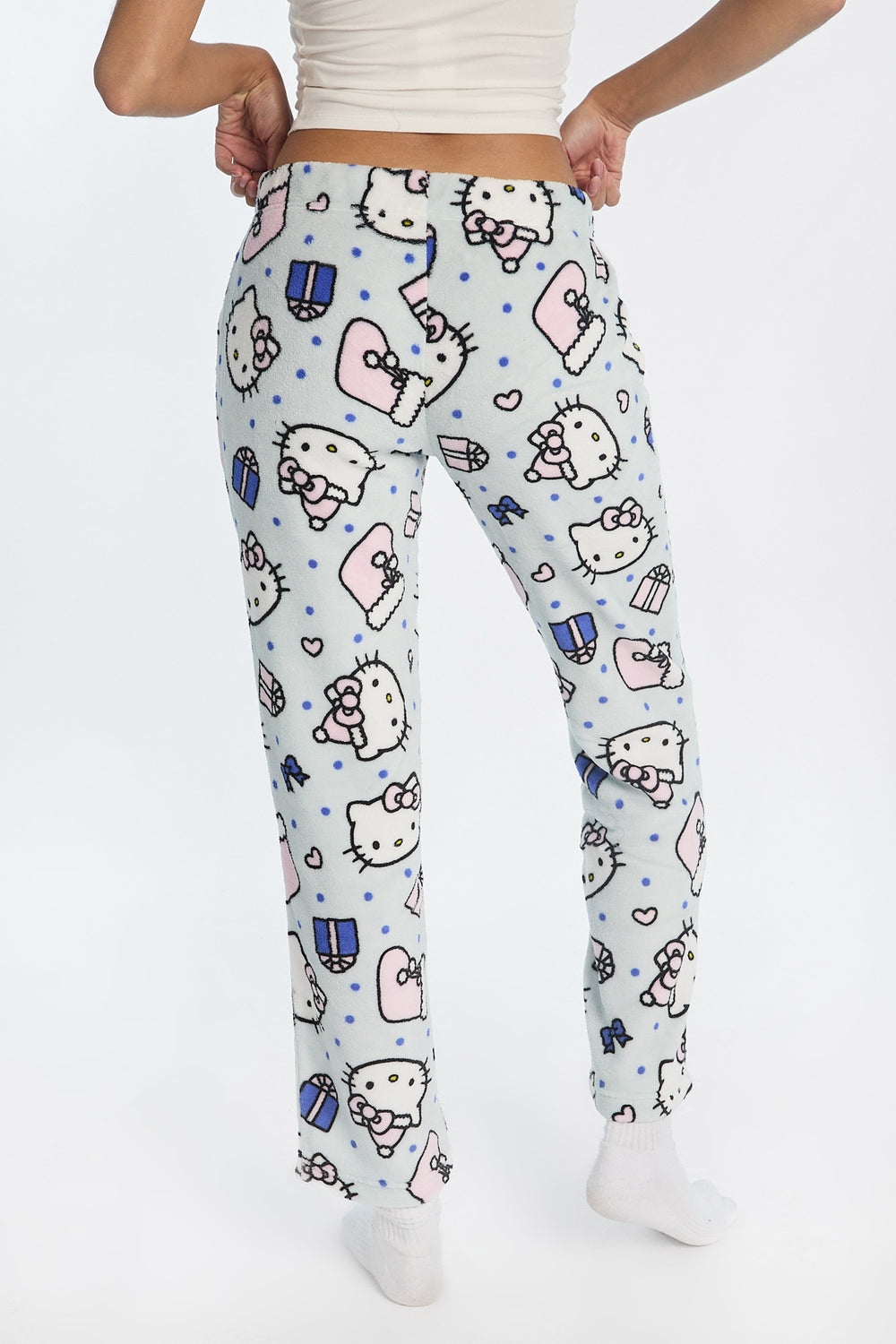 Pantalon de pyjama en peluche cadeaux de Noël Hello Kitty Pantalon de pyjama en peluche cadeaux de Noël Hello Kitty
