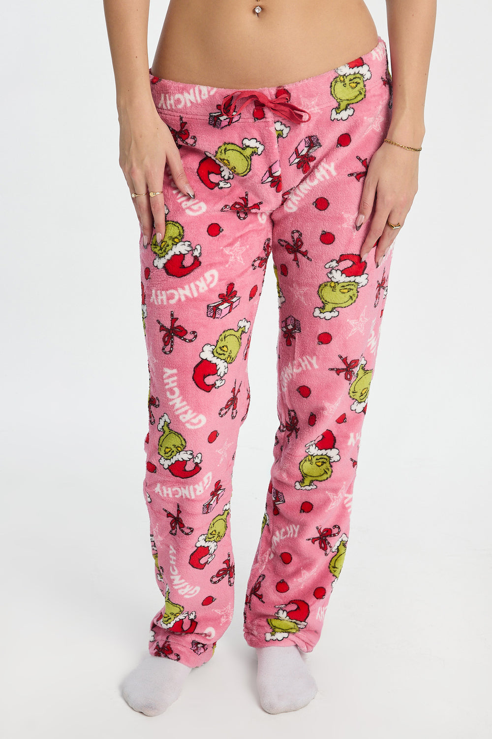 Pantalon de pyjama en peluche imprimé The Grinch Pantalon de pyjama en peluche imprimé The Grinch
