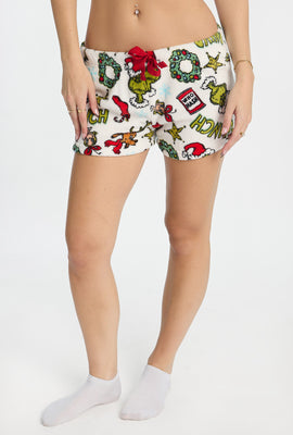 Short de pyjama en peluche couronne de Noël The Grinch