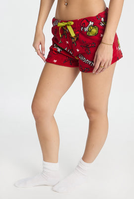 The Grinch Naughty Plush Pajama Shorts