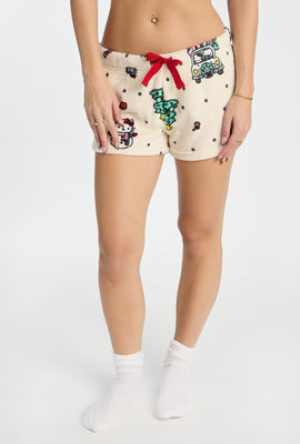 Hello Kitty Christmas Tree Plush Pajama Shorts