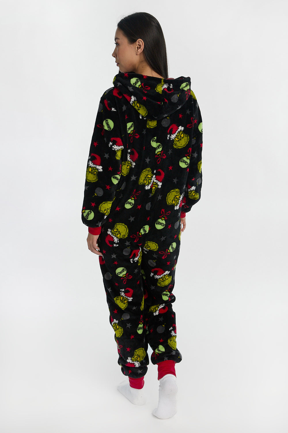 The Grinch Ornaments Hooded Onesie The Grinch Ornaments Hooded Onesie
