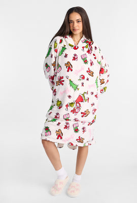 Haut à capuchon couverture imprimé cadeaux de Noël The Grinch