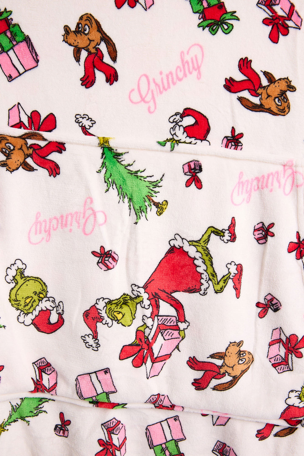 Haut à capuchon couverture imprimé cadeaux de Noël The Grinch Haut à capuchon couverture imprimé cadeaux de Noël The Grinch