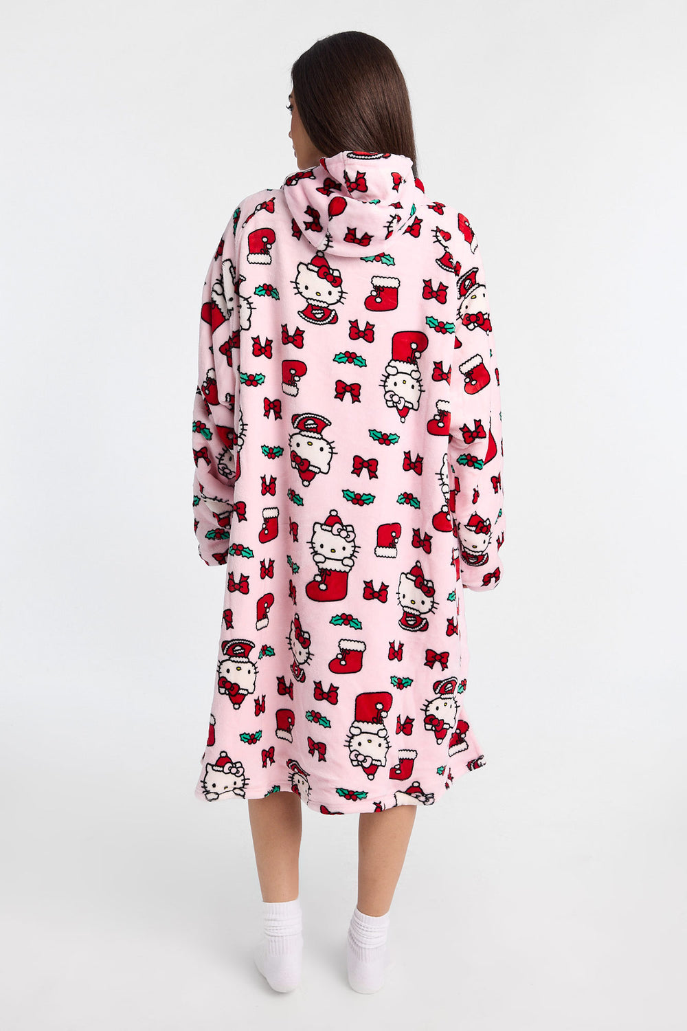 Hello Kitty Stocking Oversized Blanket Hoodie Hello Kitty Stocking Oversized Blanket Hoodie