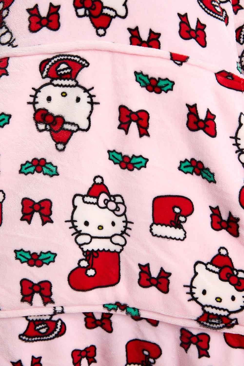 Haut à capuchon couverture imprimé bas de Noël Hello Kitty Haut à capuchon couverture imprimé bas de Noël Hello Kitty