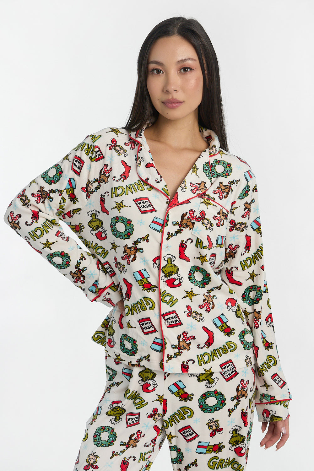 The Grinch Wreath 2-Piece Pajama Shirt & Pant Set The Grinch Wreath 2-Piece Pajama Shirt & Pant Set