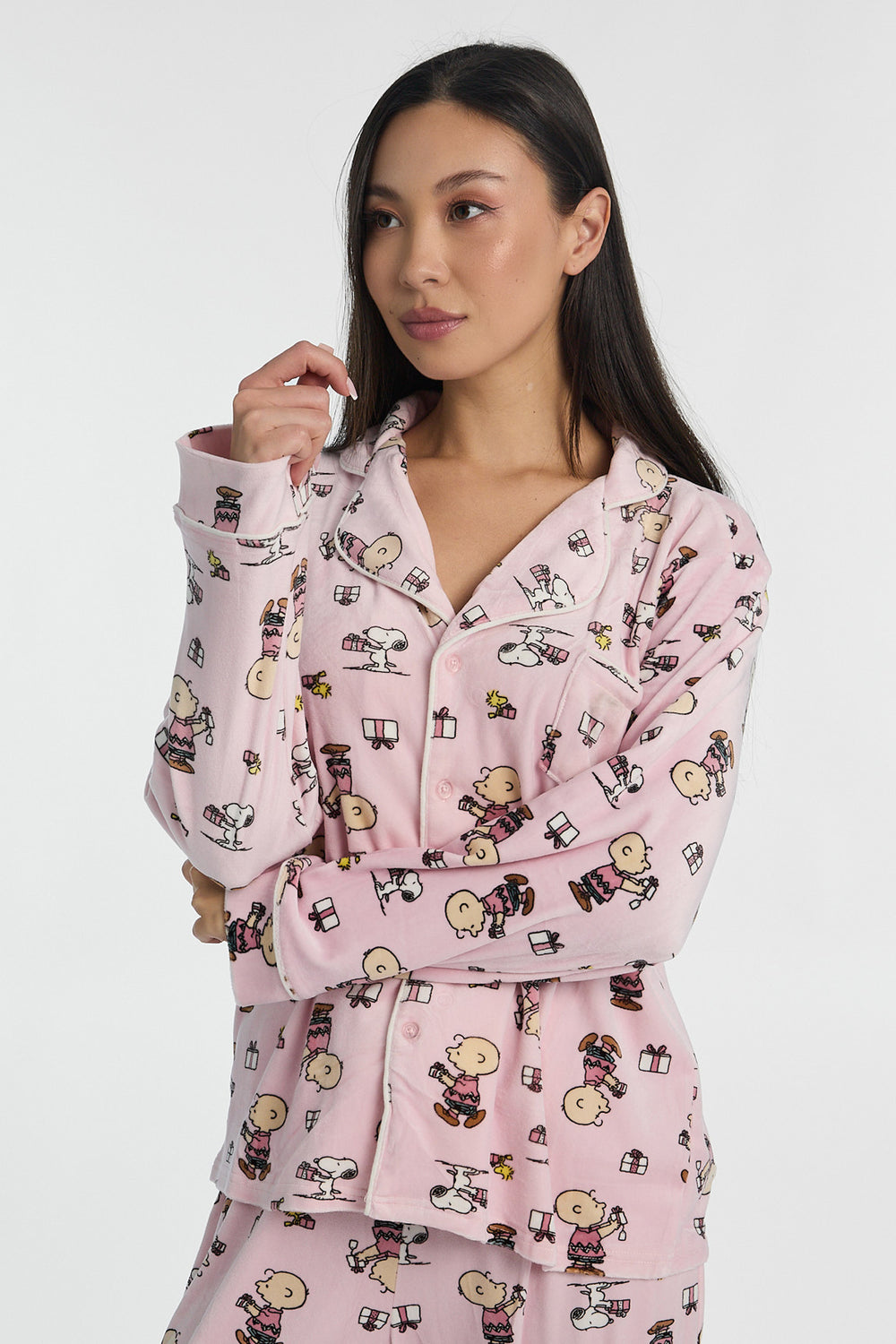 Ensemble de pyjama 2 pièces imprimé cadeaux de Noël Peanuts Snoopy Ensemble de pyjama 2 pièces imprimé cadeaux de Noël Peanuts Snoopy