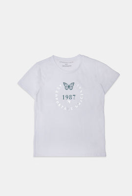 Aéropostale 1987 Butterfly Foil Graphic Tee