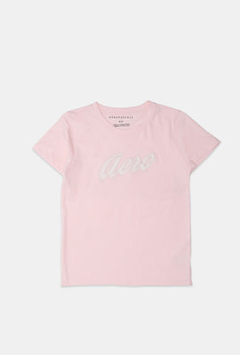 T-shirt à logo AERO avec appliqué en dentelle