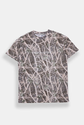 T-shirt coupe boyfriend imprimé camouflage arbres 87 AERO