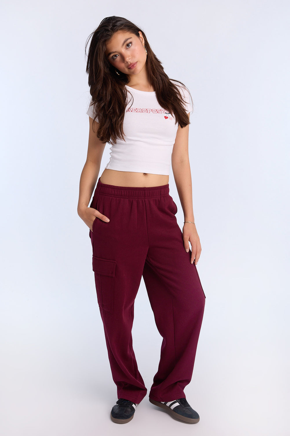 T-shirt court imprimé cerises-coeurs AERO T-shirt court imprimé cerises-coeurs AERO