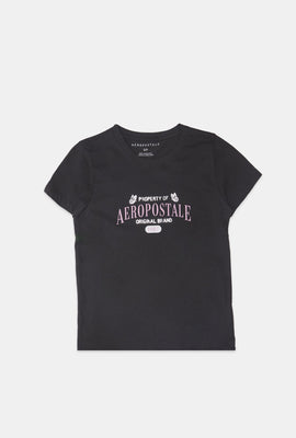 T-shirt coupe classique imprimé métallisé Original Brand Aéropostale