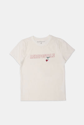 T-shirt coupe classique cerises coeur Aéropostale