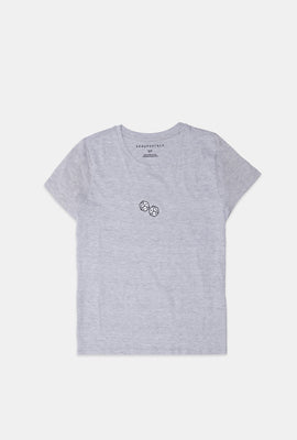 T-shirt coupe classique à dés brodés AERO