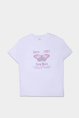 AERO New York Butterfly Graphic Boyfriend Tee
