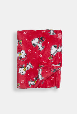 Peanuts Snoopy Snowflake Plush Blanket