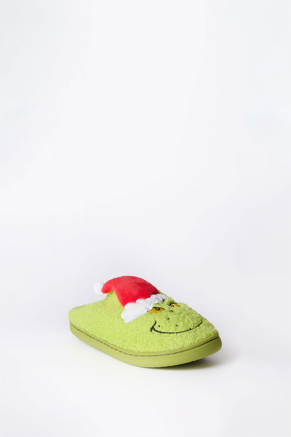 Pantoufles peluche Le Grinch avec chapeau du Père Noël Pantoufles peluche Le Grinch avec chapeau du Père Noël